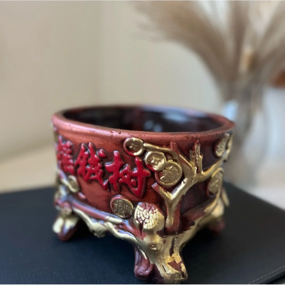 Wealth Fortunate Bowl Feng Shui Ornament Decor Attract Wealth